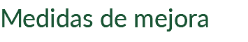 Medidas de mejora